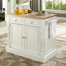 Darby Home Co Chalfant Kitchen Island with Butcher Block Top DRBH8008